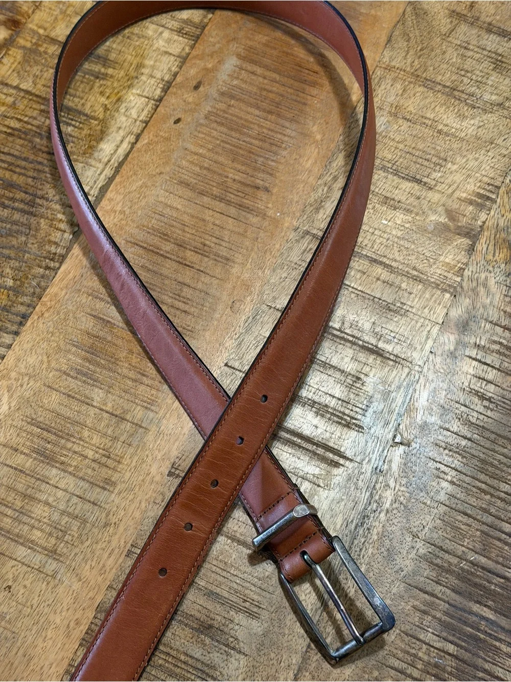 Coach British Tan Cowhide Leather Belt Size 36”, 1” Wide Unisex